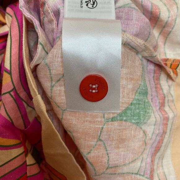 Farm Rio Spring Affair Romper Playsuit Linen Blend Size Small Playsuit Colorful - Picture 12 of 12